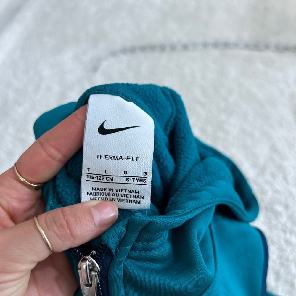 Nike Therma-Fit Fleece Full Zip Boys Sz 7 Sports Preppy School Athleisure Casual - Picture 7 of 7
